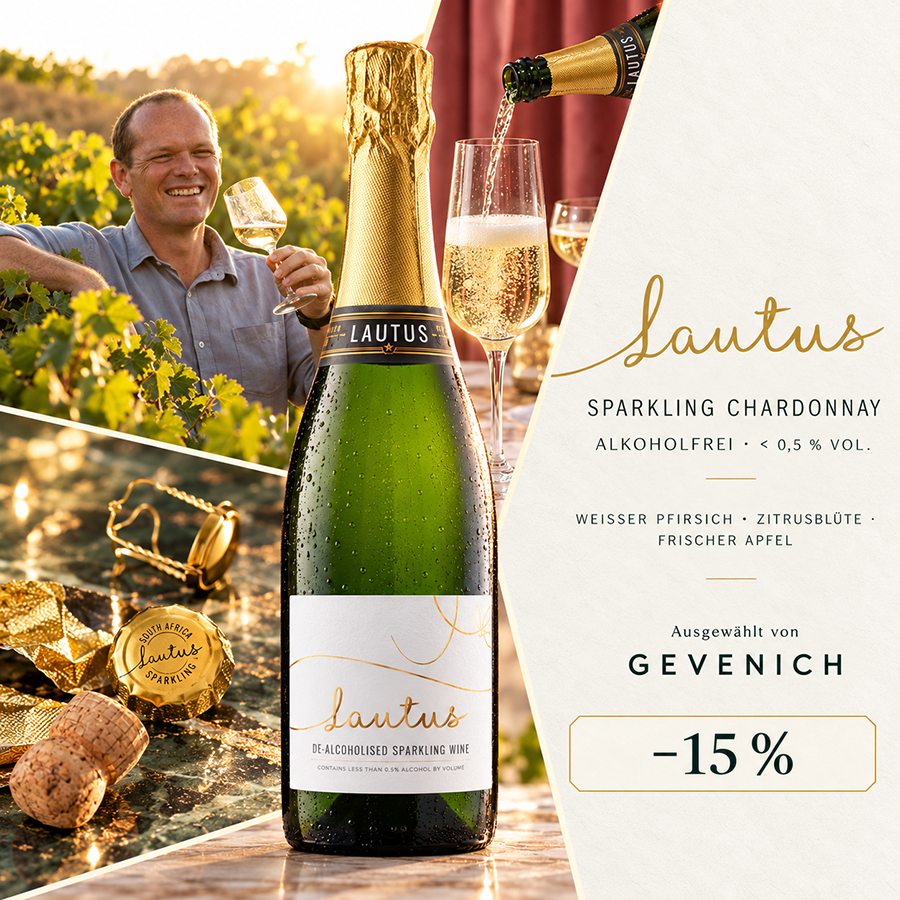 Lautus Sparkling Chardonnay Sekt alkoholfrei 2